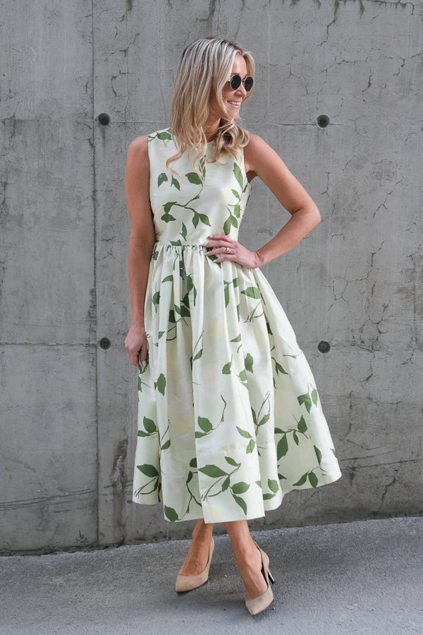 Taffeta Midi Dress Soft Pastel