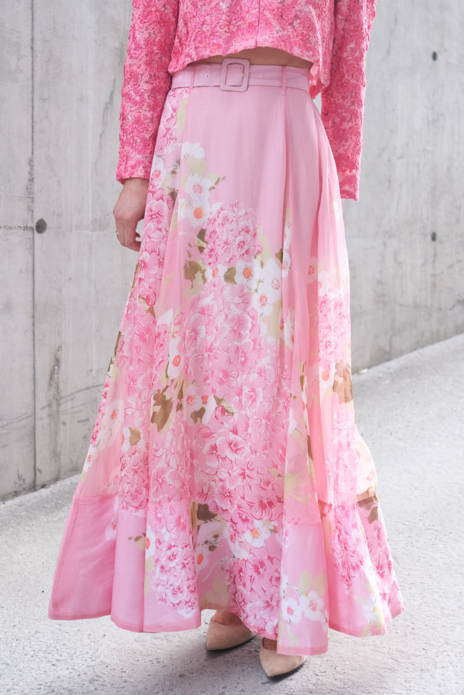 Organza Maxi Skirt Cherry Blossom