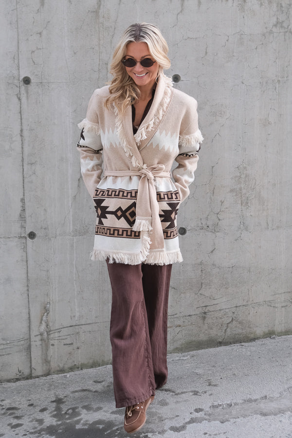 Avy Cardigan Sand Mix