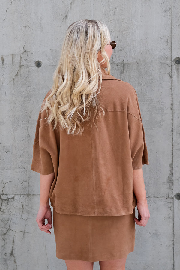 Clara Jacket Goat Suede Mousse