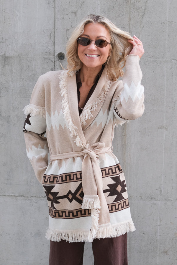 Avy Cardigan Sand Mix