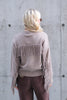 Boxy Fringes Biker Style Sweater Mink