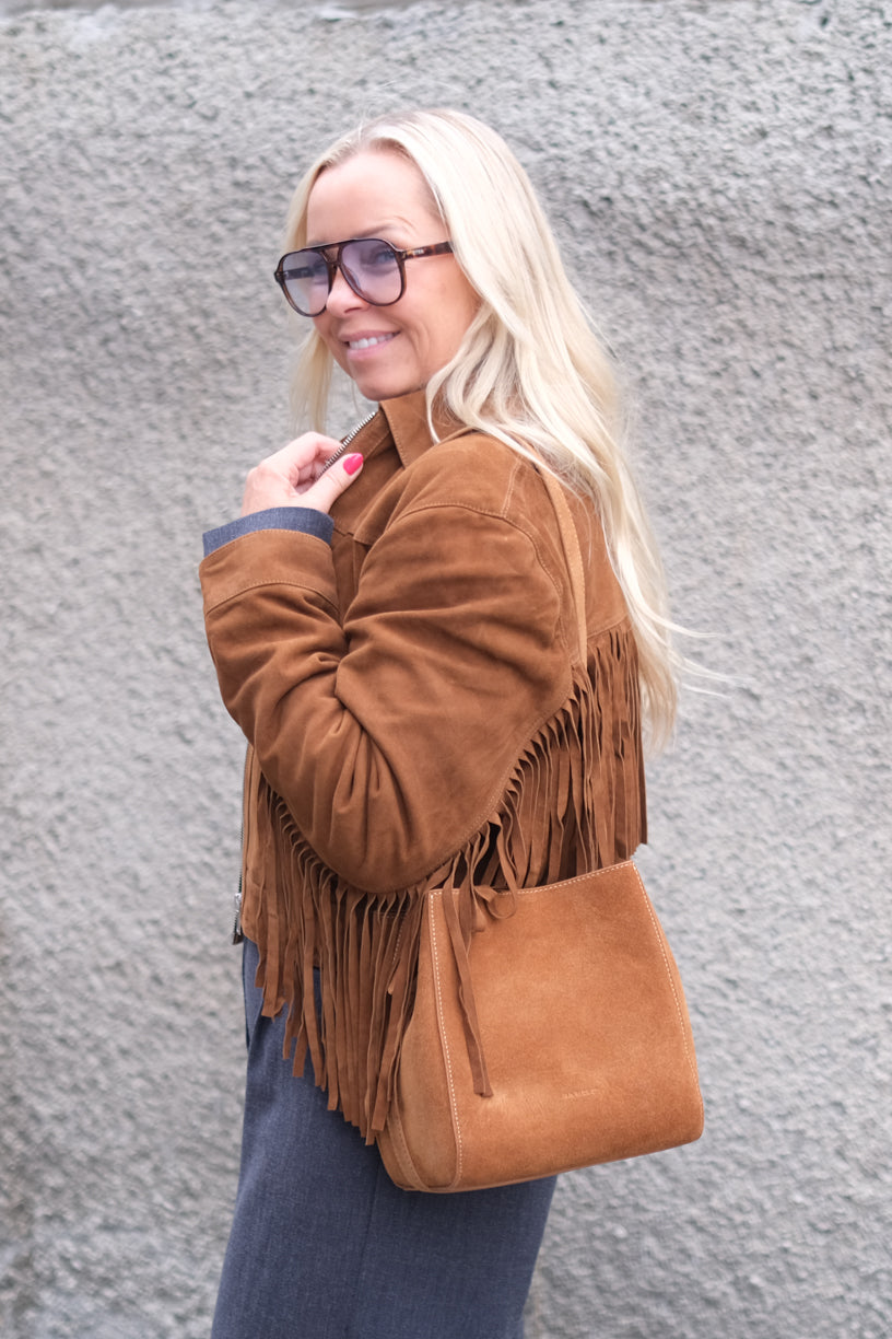 Sac Mini Suede Cognac
