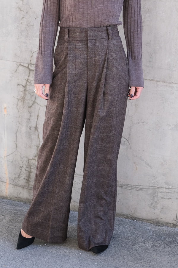 Maelle Trousers Brown Check
