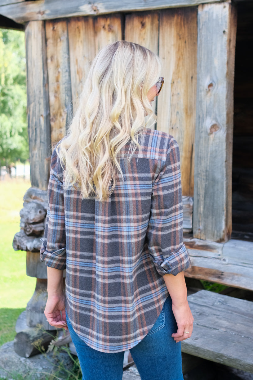 Arc Shirt Muted Tartan Dark Grey