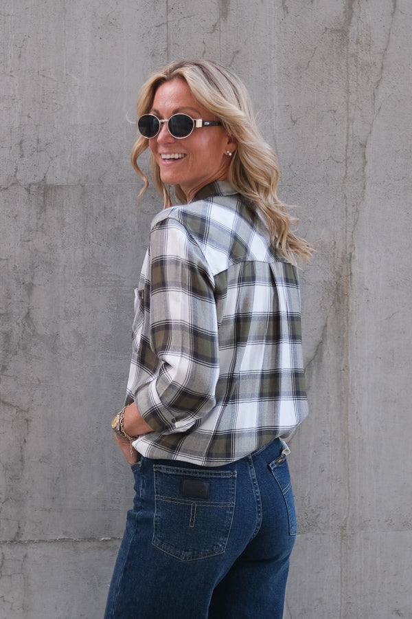 Hunter Shirt Olive Ivory