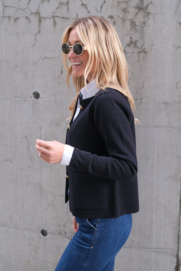 Stina Knitted Cardigan Navy