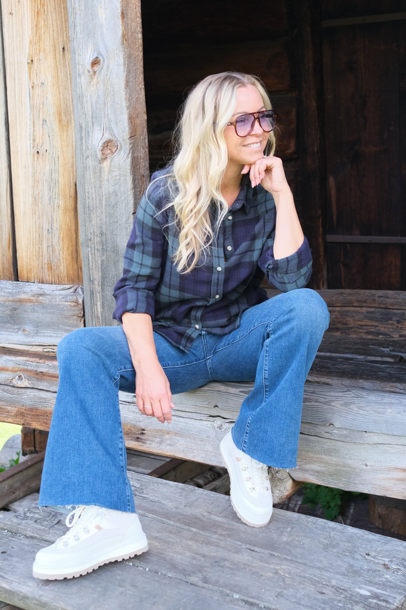 Arc Shirt Classic Tartan Navy Green Combo