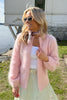 Fredrikke Chunky Cardigan Pink