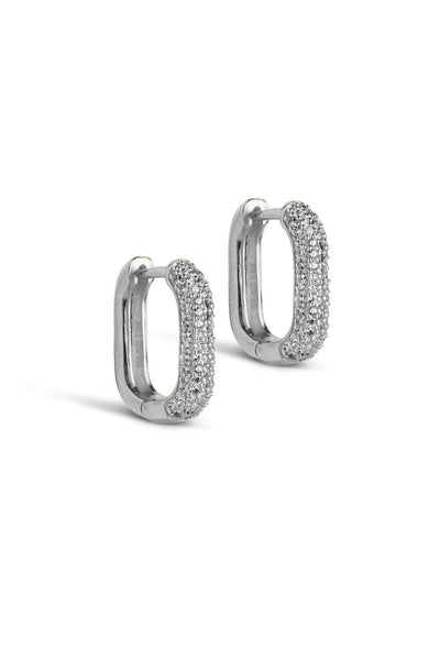 Hoops Sparkling Square 15mm Silver