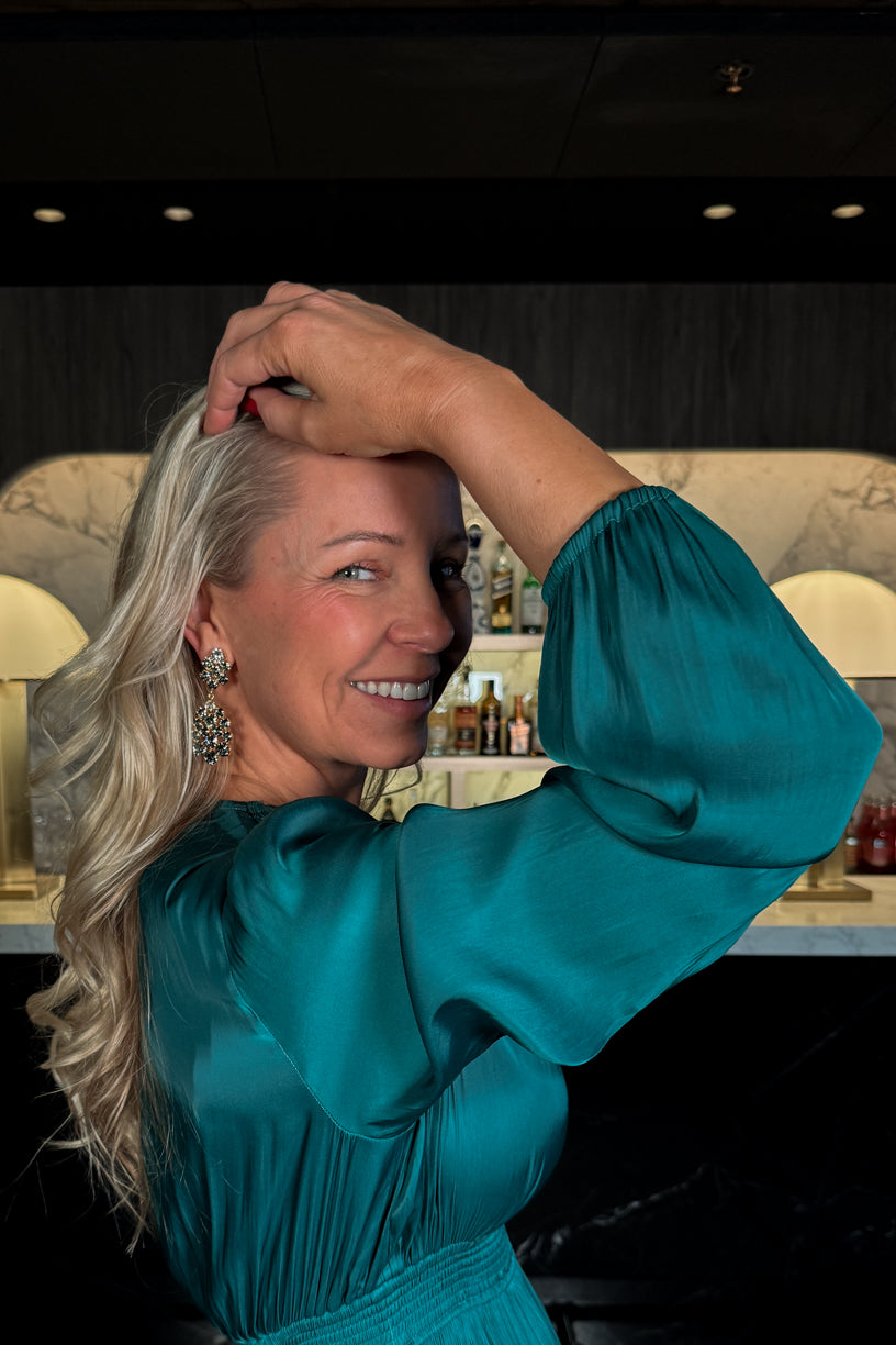 Alisson Solid Dress Green