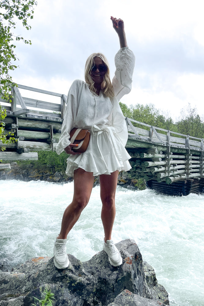 Skirt Shorts Linen White