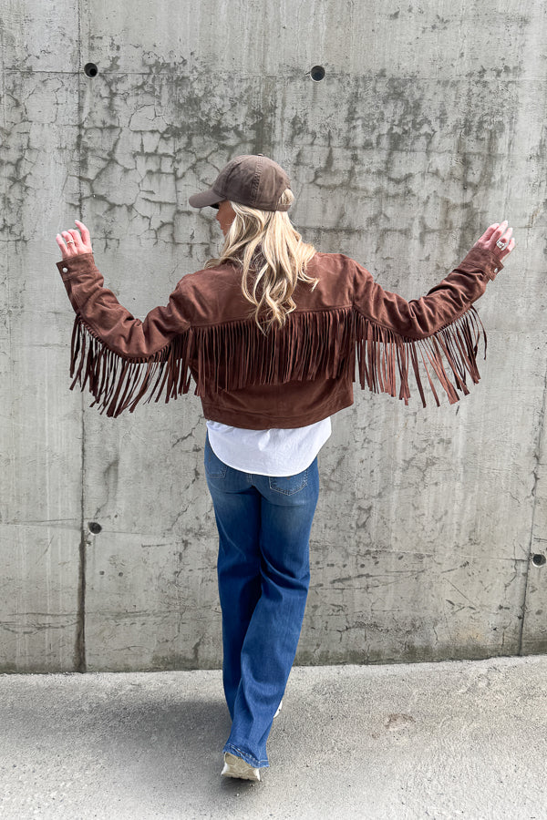 Sue Jacket Goat Suede Marrone
