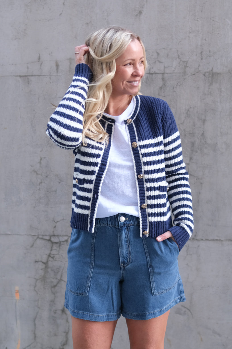Gabarel Cardigan Bleu Nuit