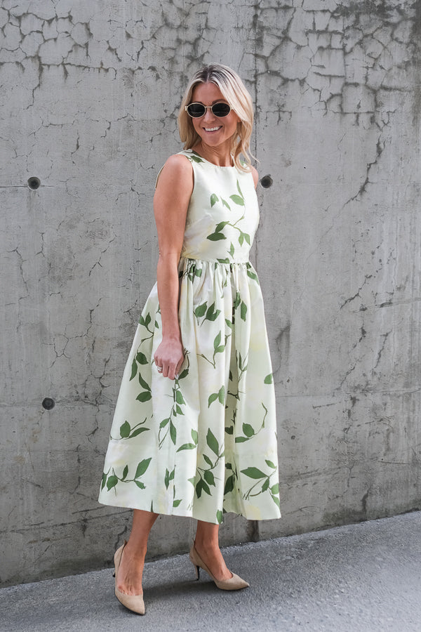 Taffeta Midi Dress Soft Pastel