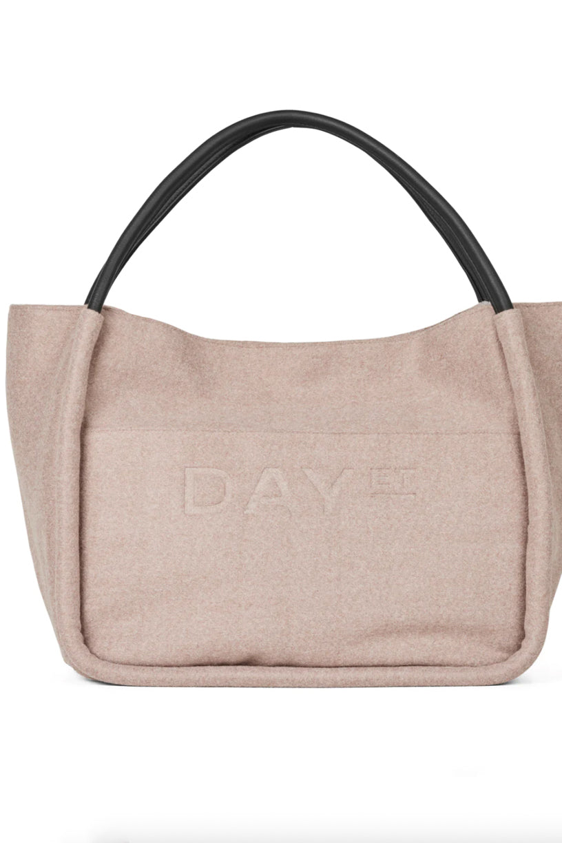 Woolen Small Shopper Taupe Melange