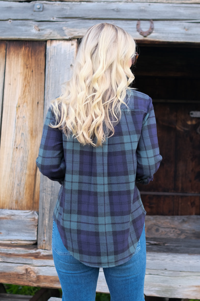 Arc Shirt Classic Tartan Navy Green Combo