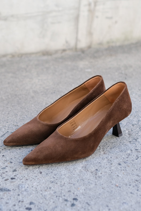 Hilja Suede Pumps Brown Suede