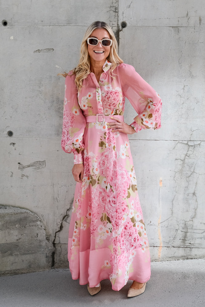 Organza Belt Dress Cherry Blossom