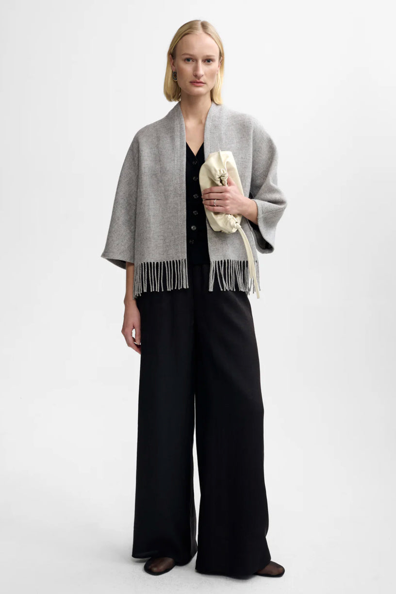 Keyla Lambswool Jacket Light Grey Melange