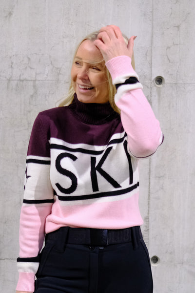 Schild Sweater Ski Pink/Burgundy