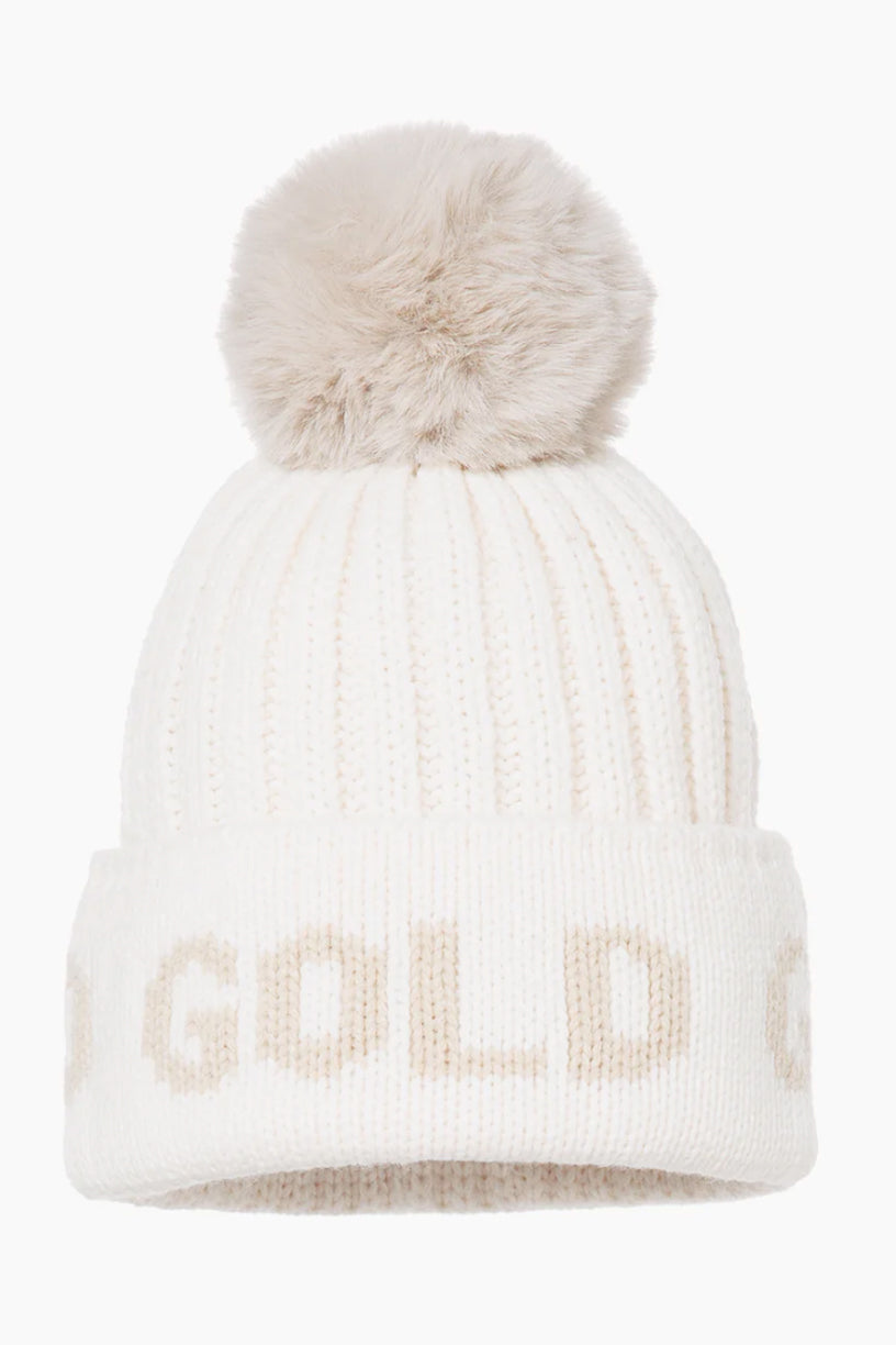 Hodd Beanie Faux Pom Cream