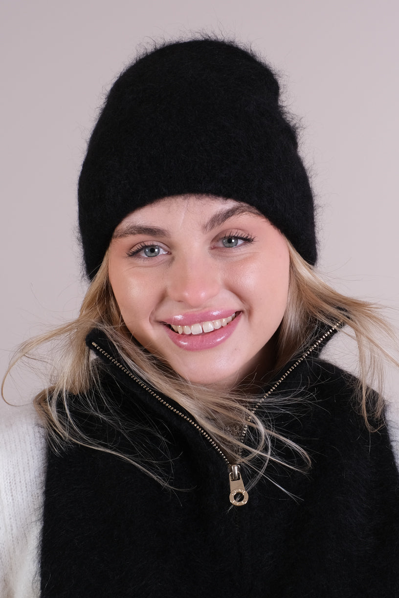 Silje Chunky Hat Black