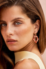 Mini Delia Earrings Gold Light Coral Combo
