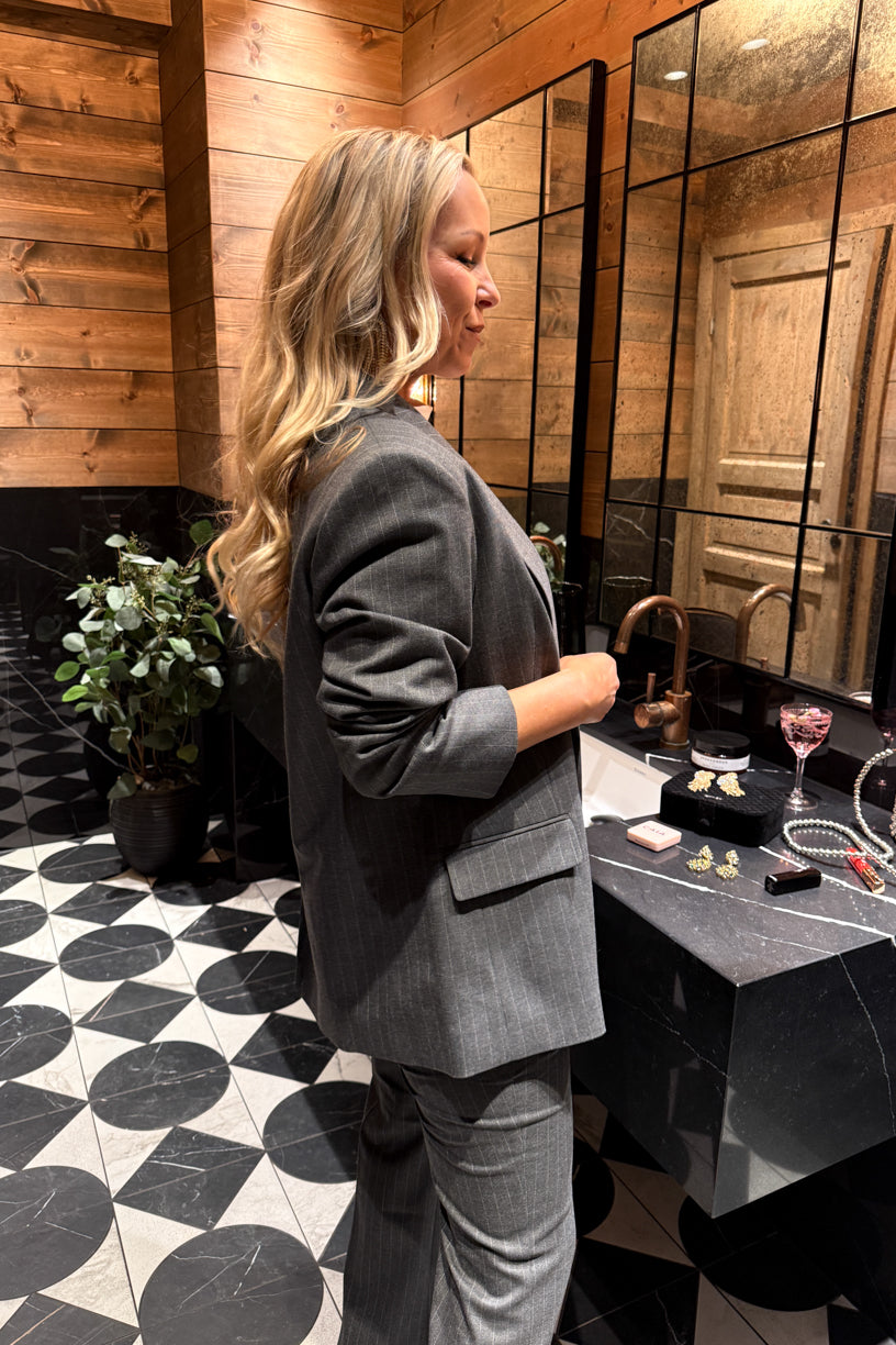 Frida Blazer Meteorite Pinstripe