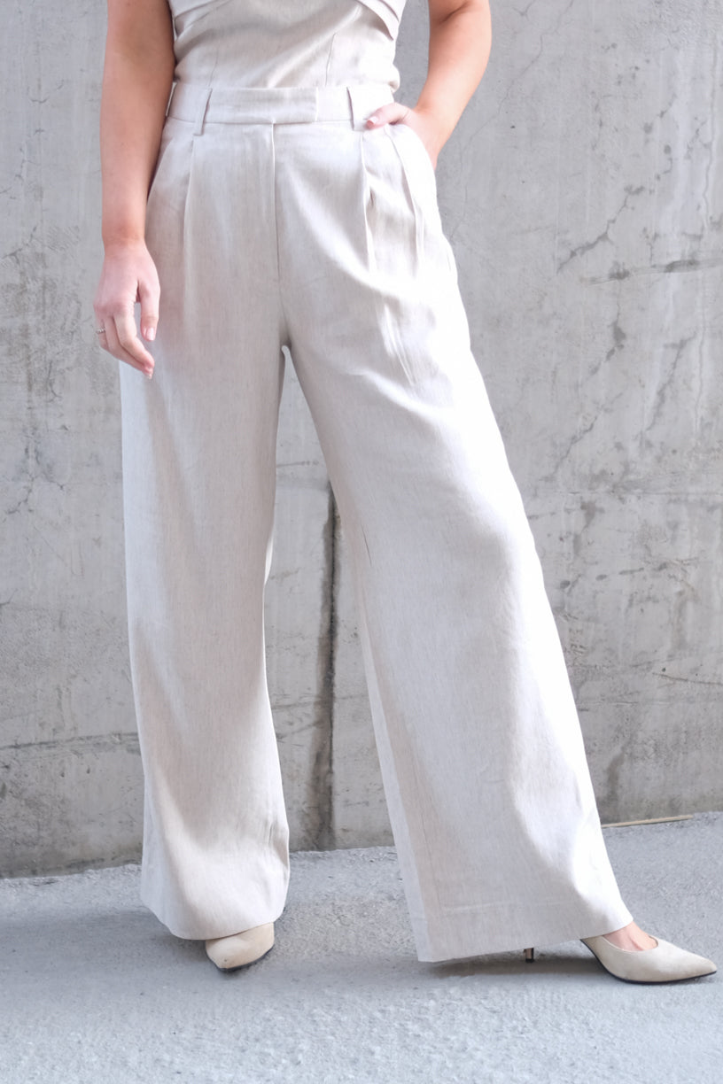 Ava Trousers Light Sand Melange