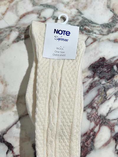 Nikkers Strømper Over Knee Offwhite