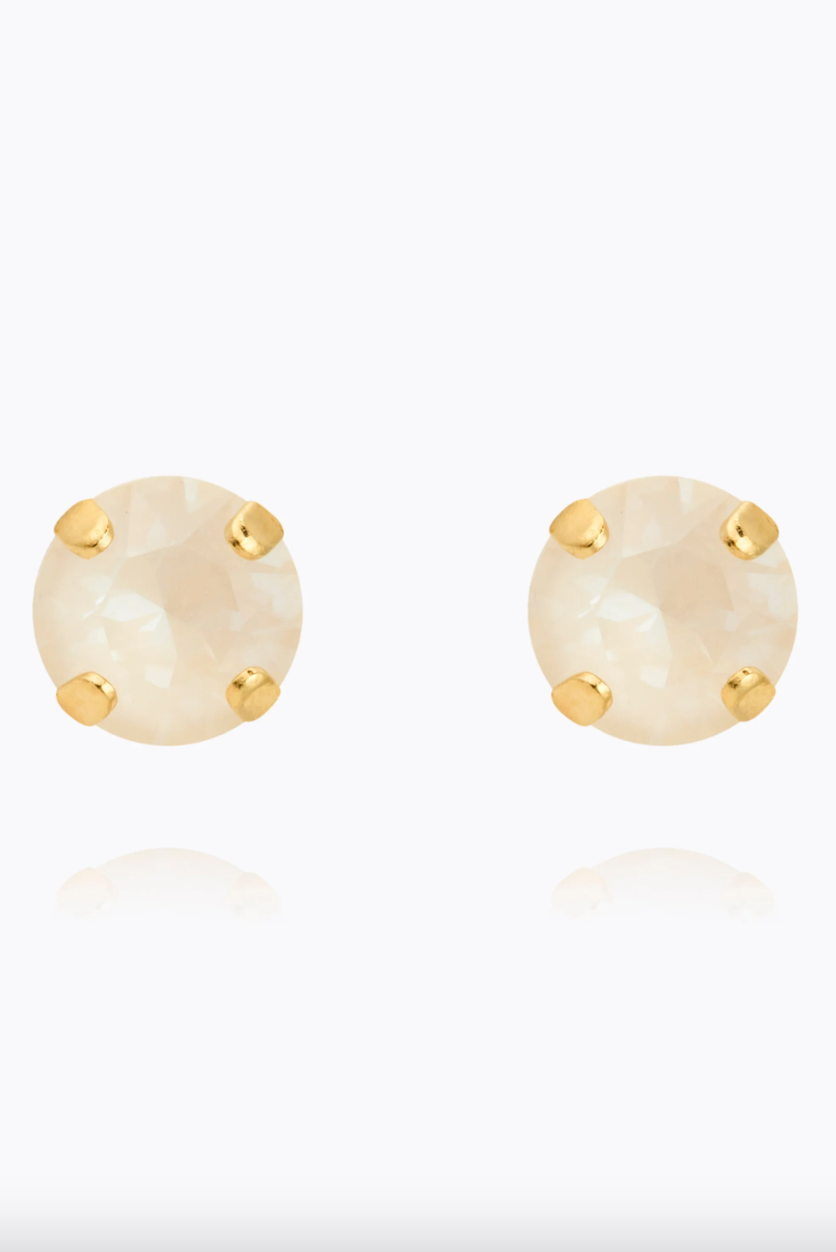 Mini Stud Earrings Gold Linen Ignite