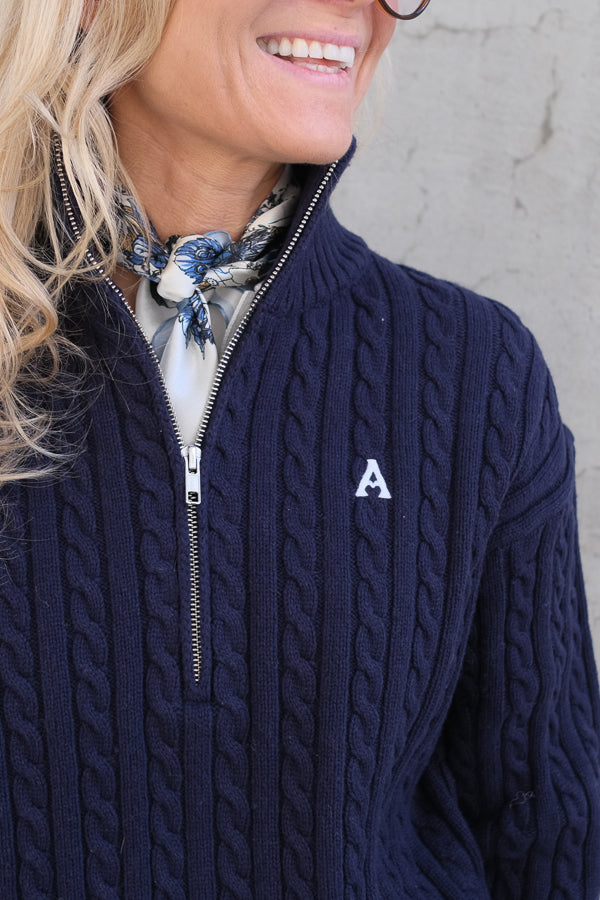Madelyn Cable Sweater Navy