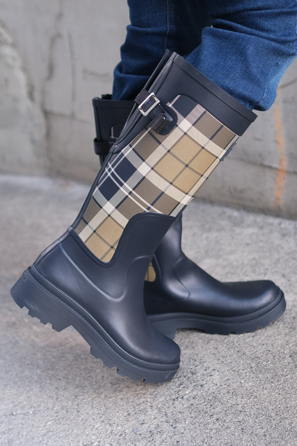 Dena Tall Well Boots Navy