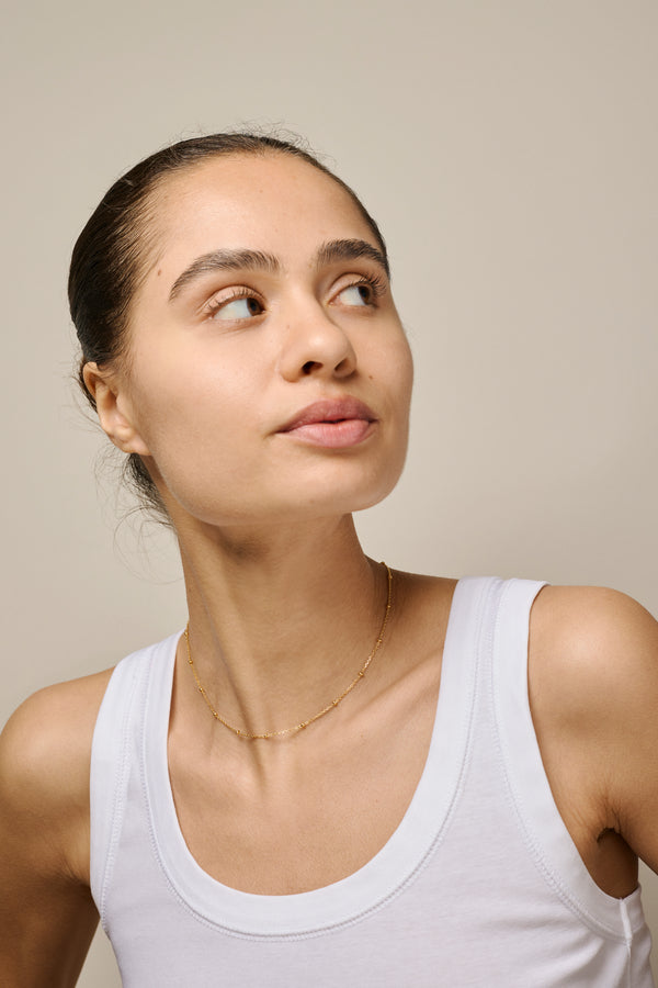 Necklace Beaded Chain Gold