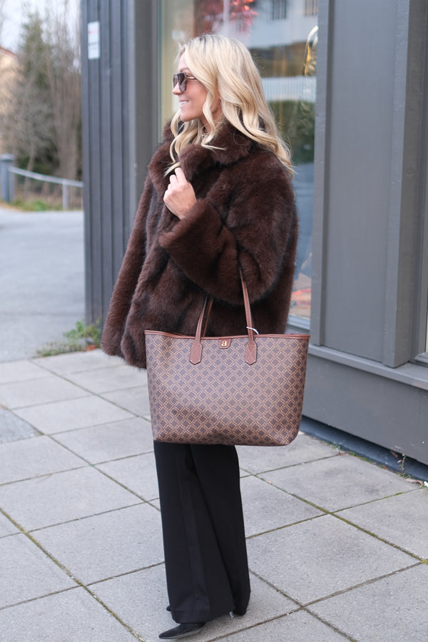 Ultimate Monogram Tote Brown