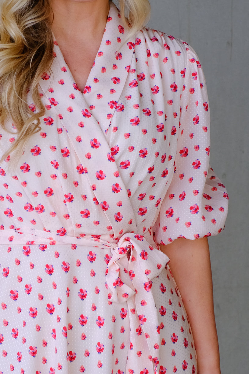Emelia Dress Pink Berry Print