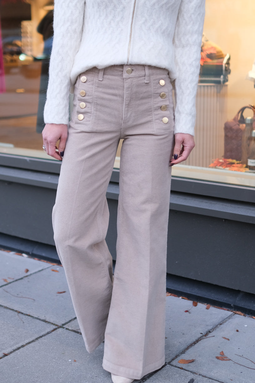 Giudith Pants Corduroy Taupe