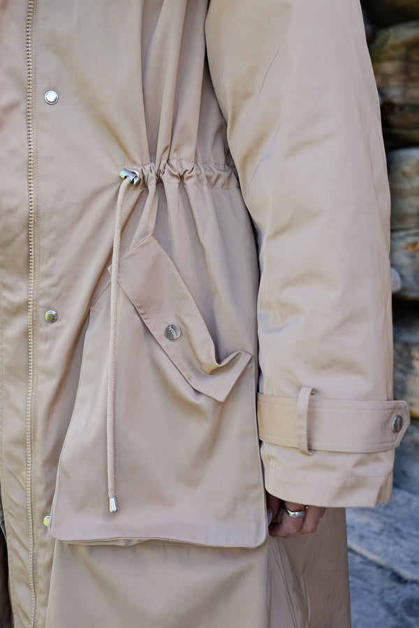 Padded Maxi Parkas Camel