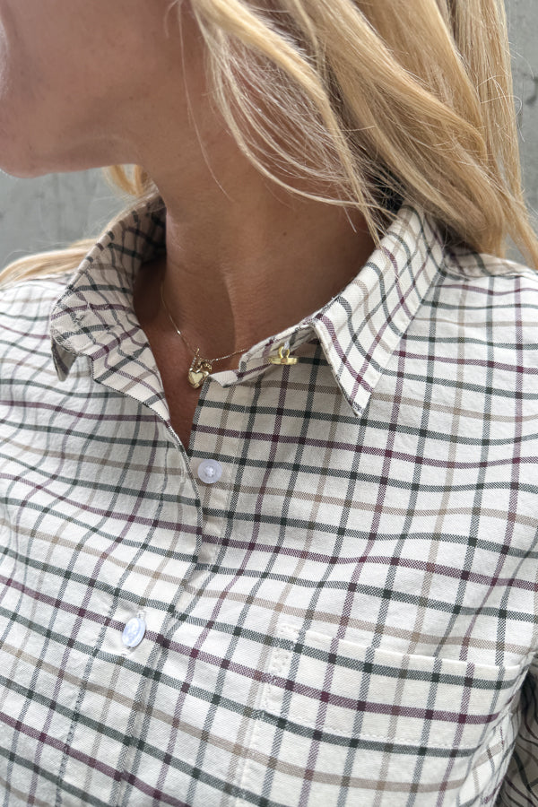 Woodside Check Shirt Birch Tattersall