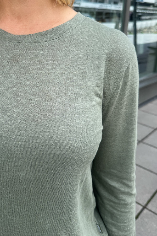 Jacqueline Linen Longsleeve Green