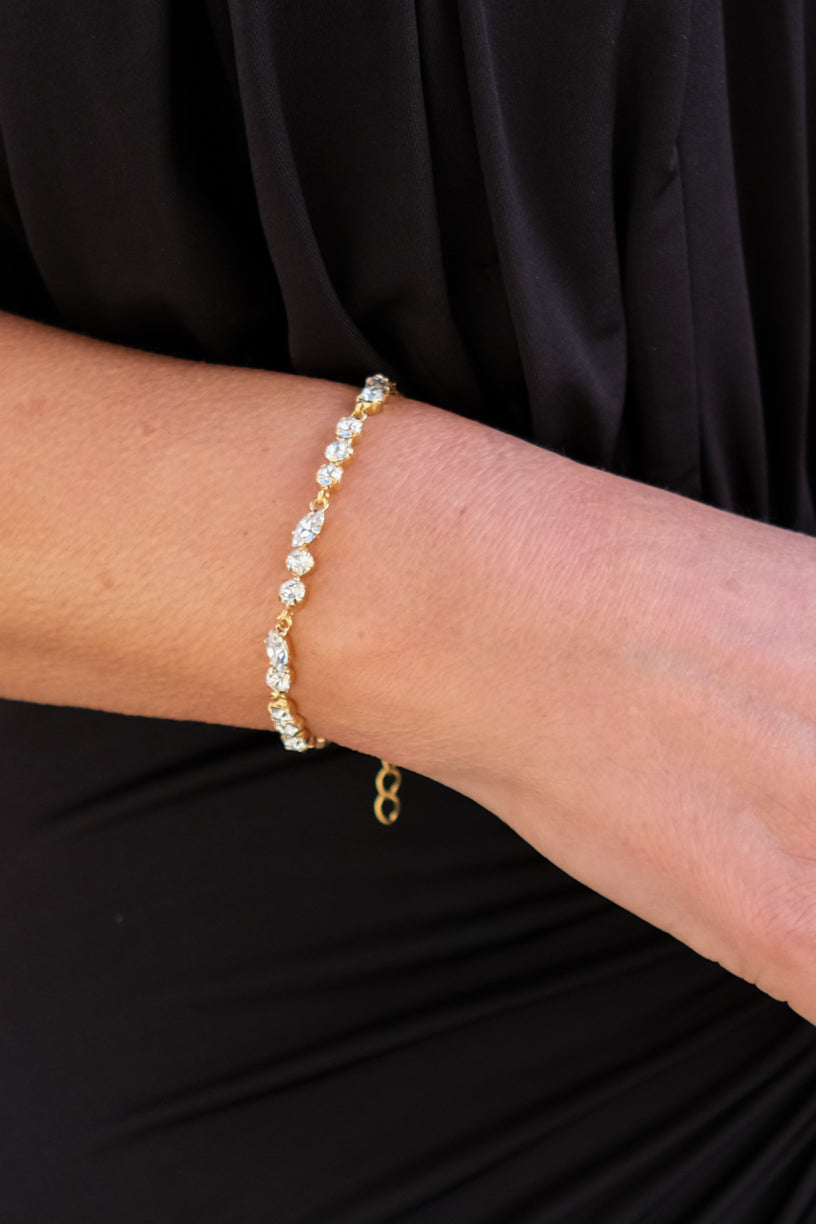 Alelia Bracelet Gold Crystal