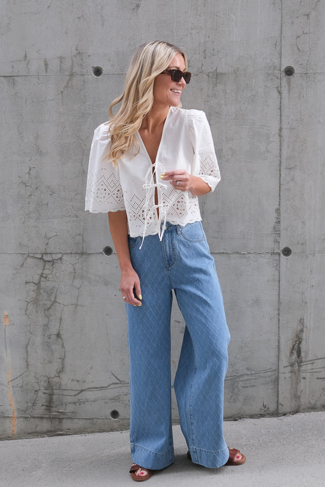 Linda Top Blanc Casse