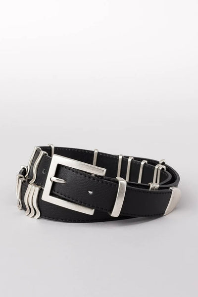 Rattle Belt Black Silver