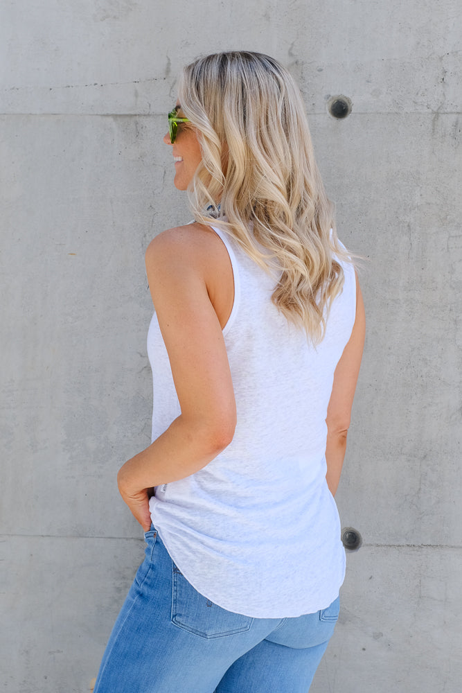 Rikke Linen Singlet White