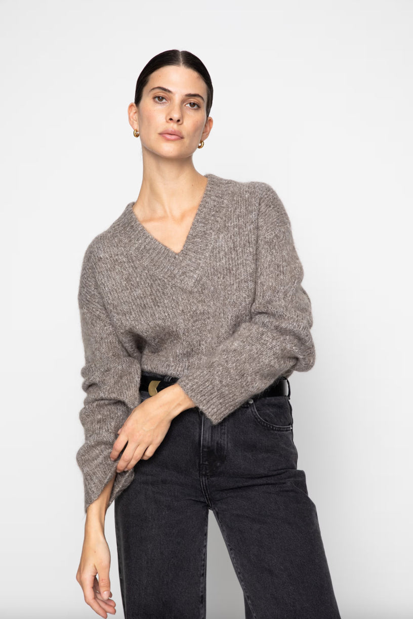 Lou Knit Sweater Dark Taupe