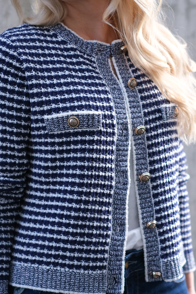 Gabarel Cardigan Bleu Nuit