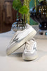 Club Luxe Sneaker Brushed White Silver Effect