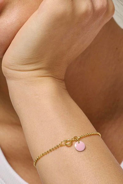 Bracelet Ball Chain Flamingo Gold