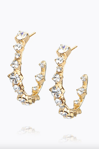 Mini Antonia Earring Gold Crystal